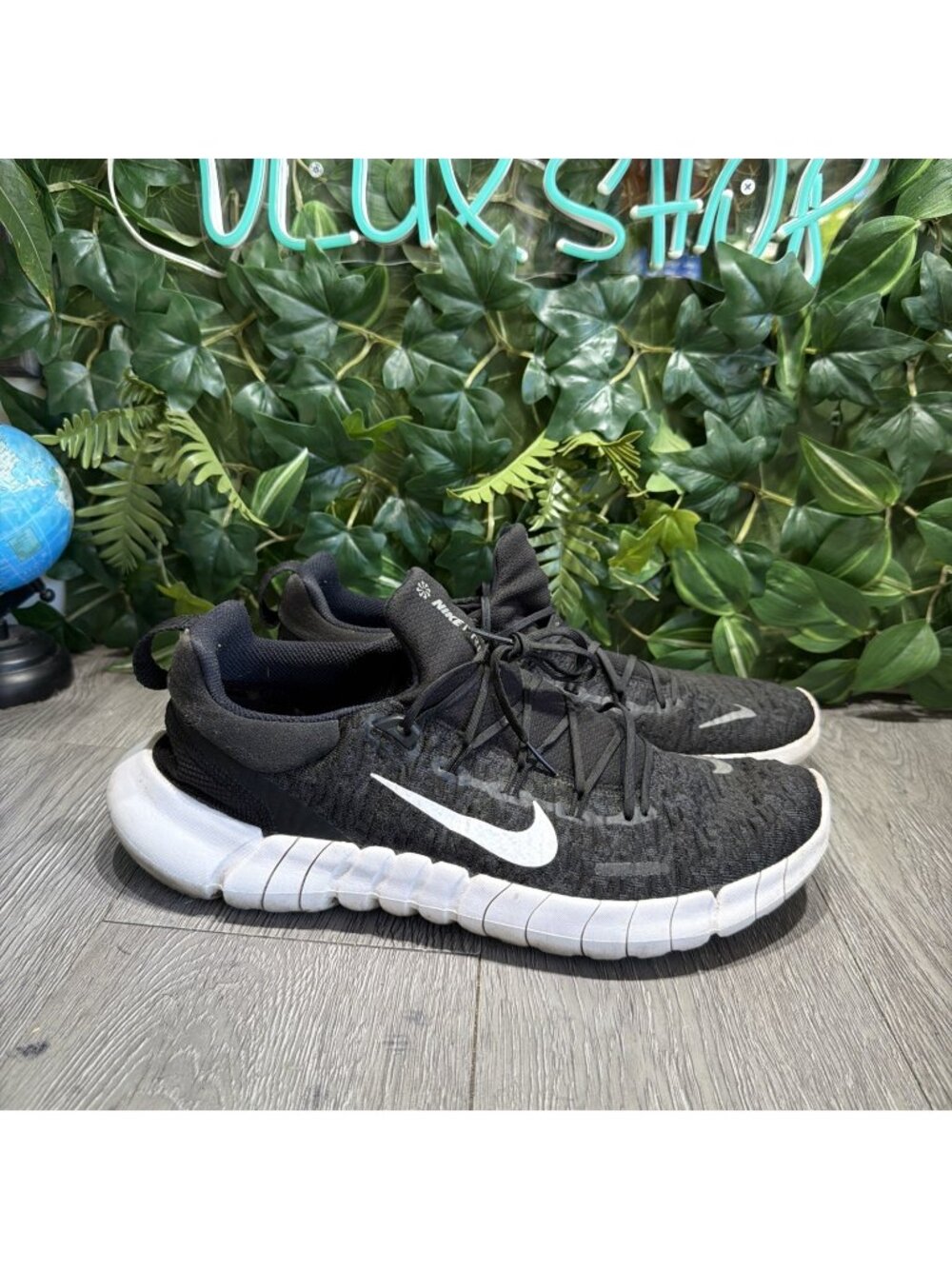 Nike Free RN 5.0 Next Nature Men's Sz 12 Black White Running Shoes (CZ1884-001